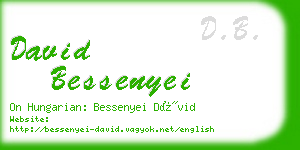 david bessenyei business card